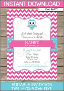 Free Editable Templates For Birthday Invitations