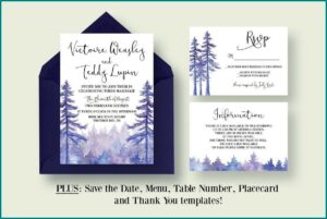 Free Enchanted Forest Wedding Invitation Template