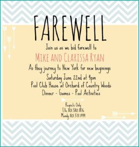 Free Farewell Invitation Template Photoshop