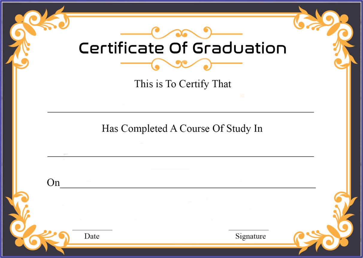Free Graduation Certificate Template