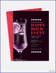Free Happy Hour Invitation Template Word
