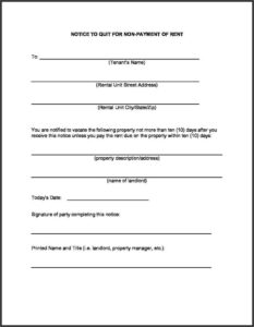 Free Indiana Eviction Notice Form