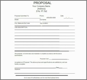 Free Job Proposal Template