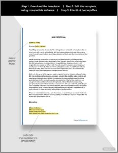 Free Job Proposal Template Word