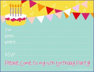 Free Kid Birthday Invitations To Print