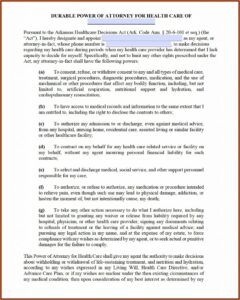 Free Living Will And Durable Power Of Attorney Forms