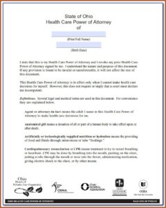 Free Living Will And Medical Power Of Attorney Forms