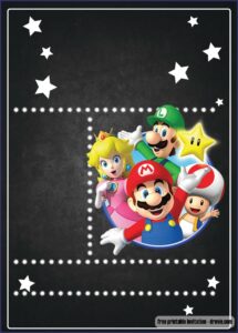 Free Mario Brothers Invitation Templates
