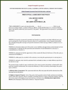 Free Marriage Separation Agreement Form