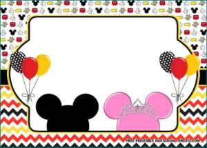 Free Mickey And Minnie Birthday Invitation Templates