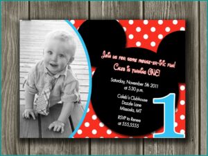 Free Mickey Birthday Invitation Card