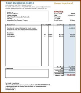 Free Microsoft Word Tax Invoice Template