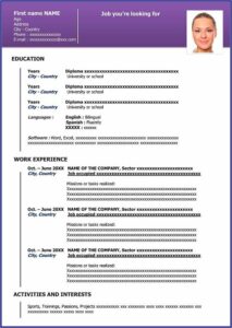 Free Online Cv Template Word