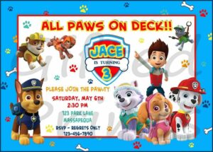 Free Personalized Paw Patrol Birthday Invitations