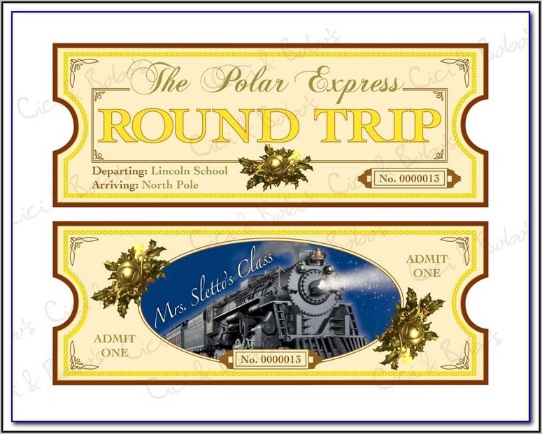 Free Polar Express Ticket Template