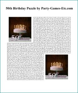 Free Printable 50th Birthday Party Games