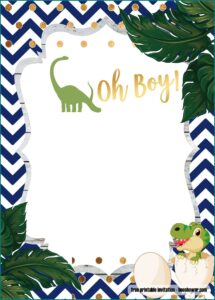 Free Printable Dinosaur Invitation Template