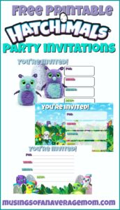 Free Printable Hatchimal Birthday Invitations