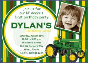Free Printable John Deere Birthday Invitations
