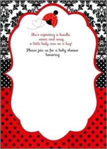 Free Printable Ladybug Baby Shower Invitations Templates