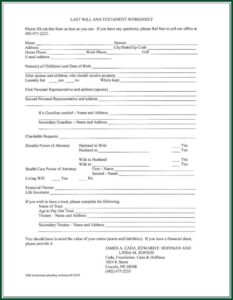 Free Printable Living Will Forms