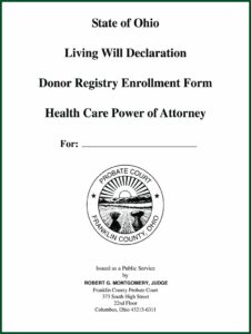 Free Printable Living Will Forms Ohio