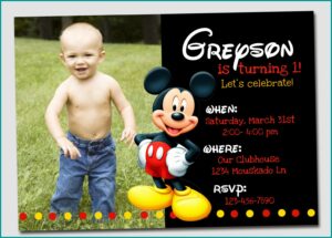 Free Printable Mickey Mouse Birthday Invitations