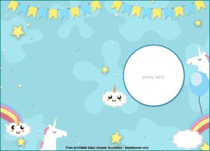 Free Printable Rainbow Unicorn Invitations