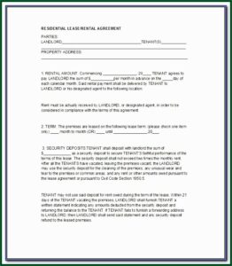 Free Rent To Own Lease Agreement Form