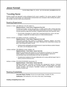 Free Resume Templates For Nurses Download