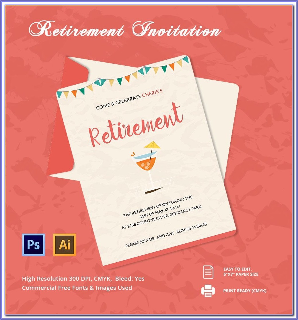 Free Retirement Invitation Template Microsoft Word