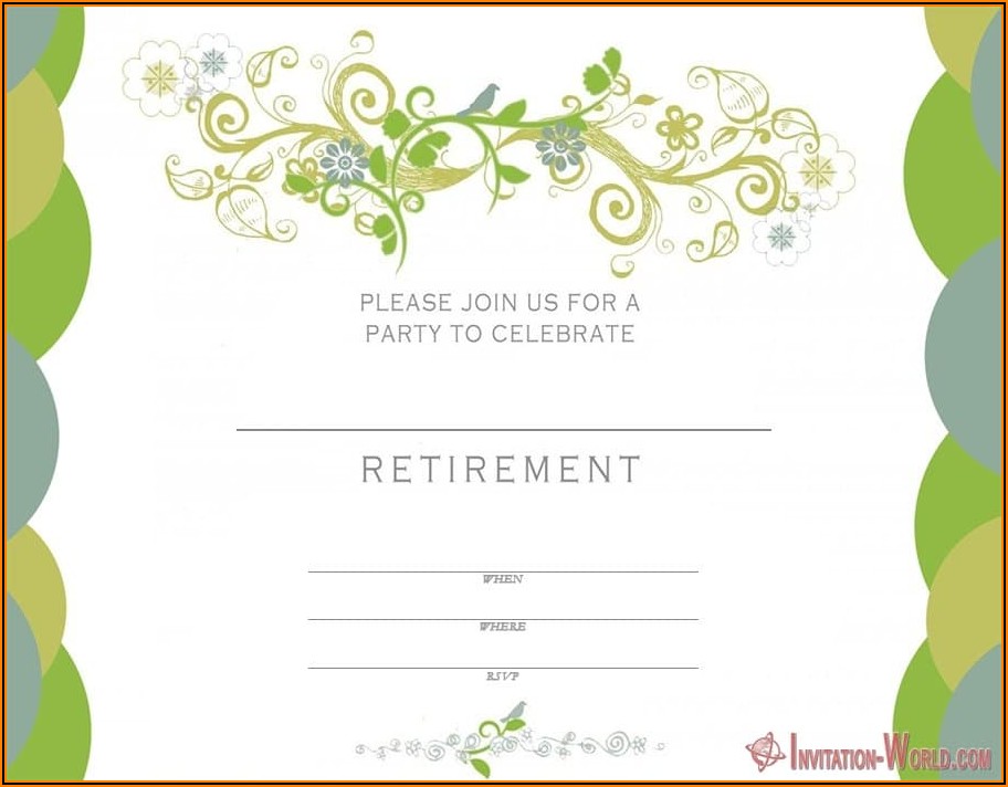 Free Retirement Invitation Templates Printable