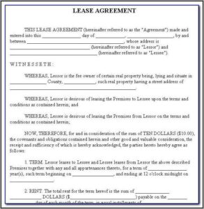 Free Simple Commercial Lease Agreement Template