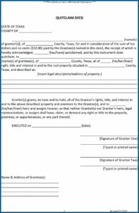Free Texas Grant Deed Template