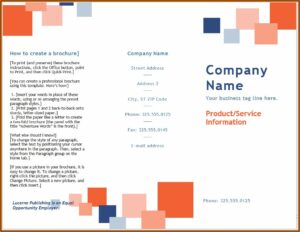 Free Tri Fold Brochure Template Word Free Download