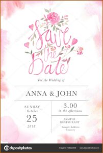 Free Wedding Postcard Template