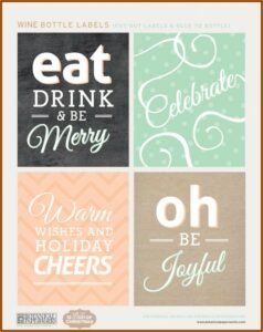 Free Wine Bottle Gift Tags Template