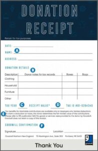 Furniture Donation Receipt Template