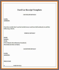 Furniture Sales Receipt Template