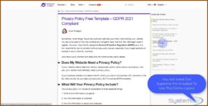 Gdpr Privacy Policy Template Free Uk