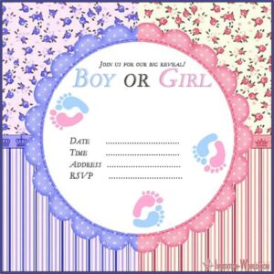 Gender Reveal Invitation Free Template