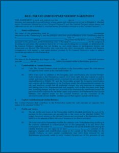 General Partnership Agreement Template Uk