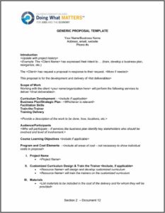 Generic Proposal Template