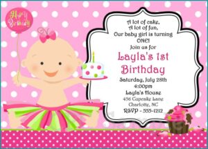 Girl Birthday Invitation Card Template Free Download
