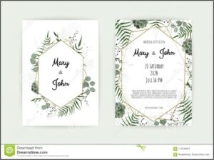 Golden Wedding Invitation Template