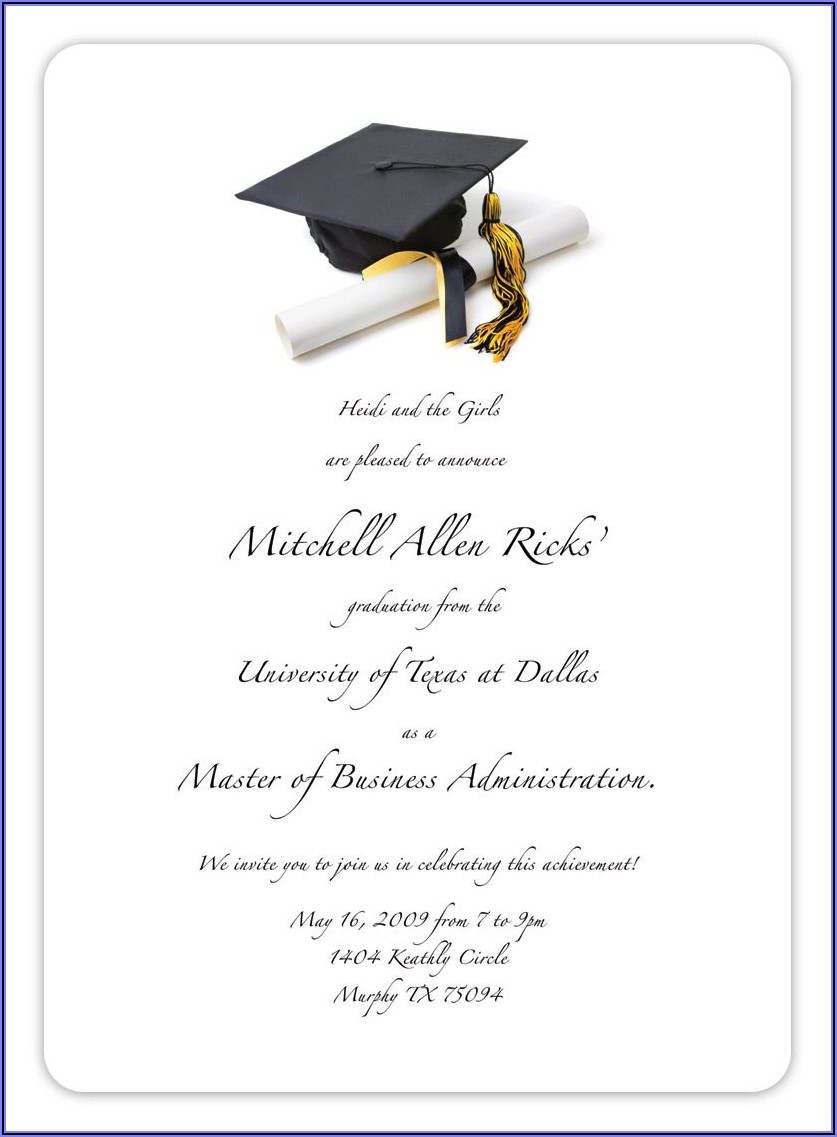 Graduation Invitations Template