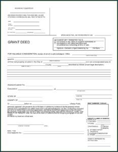 Grant Deed Form Los Angeles County