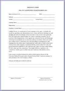 Group Fitness Waiver Template Australia