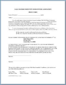 Hoa Proxy Form Georgia