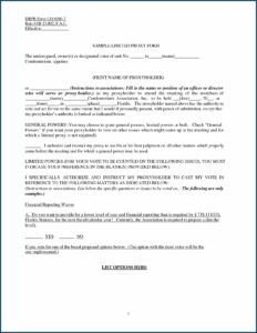 Hoa Proxy Form Sample